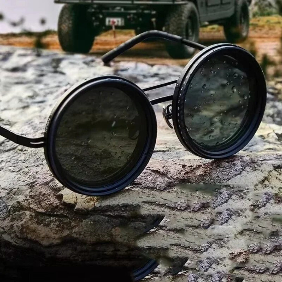 Gafas de sol ajustables retro punk con protección UV400