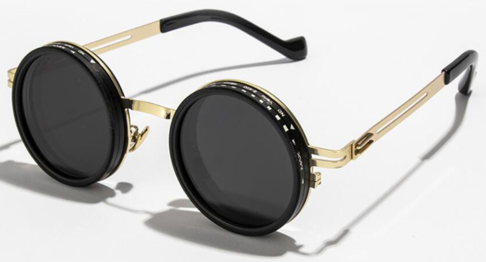Gafas de sol ajustables retro punk con protección UV400
