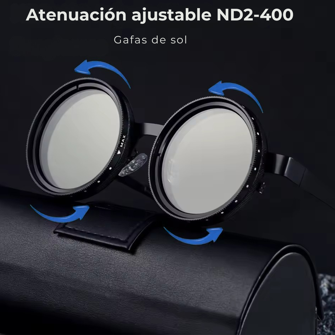 Gafas de sol ajustables retro punk con protección UV400