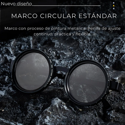 Gafas de sol ajustables retro punk con protección UV400