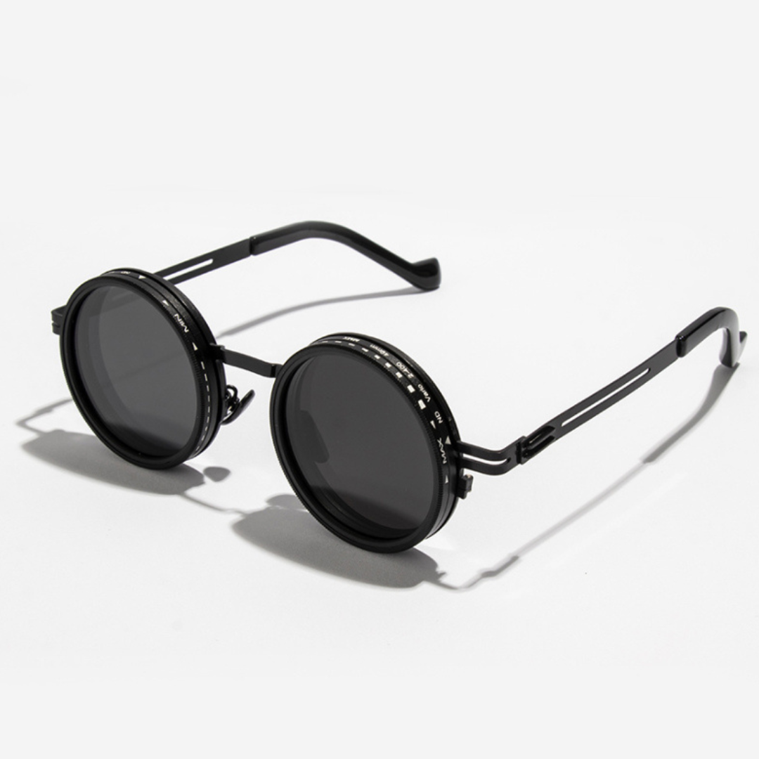 Gafas de sol ajustables retro punk con protección UV400
