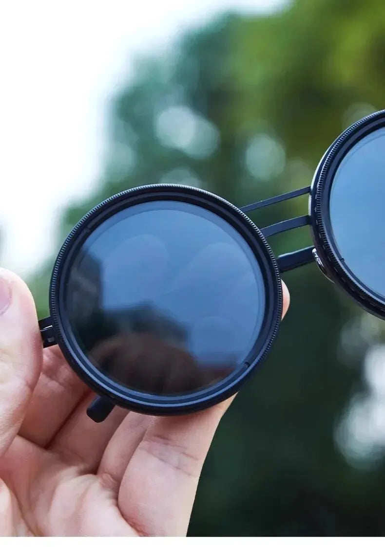 Gafas de sol ajustables retro punk con protección UV400